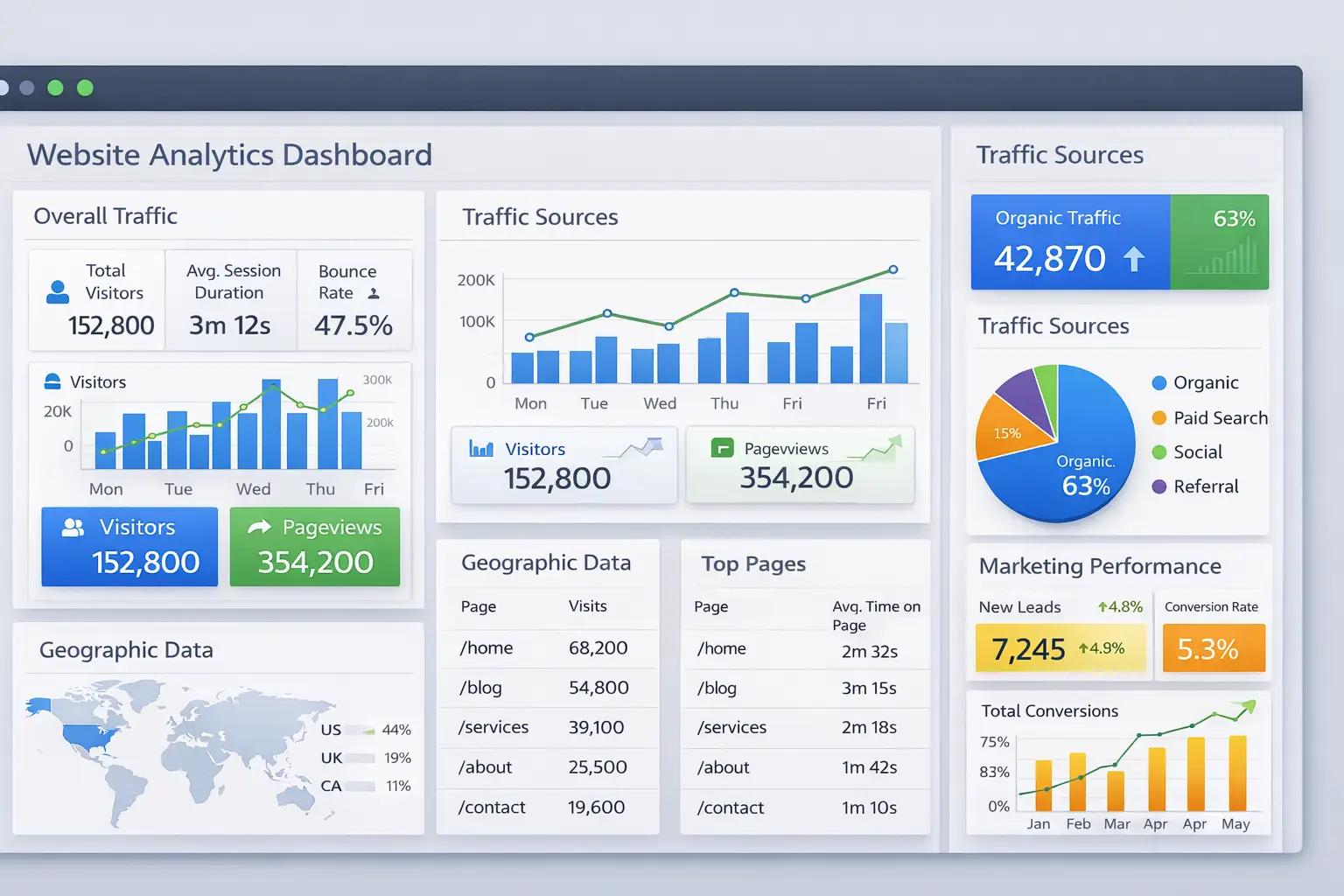 Analytics dashboard